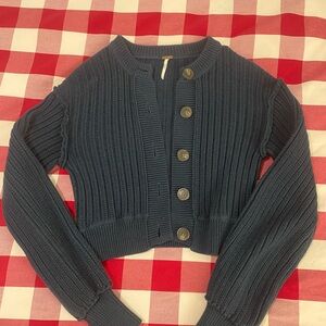 Free People Bonfire Cardigan in Dark Teal